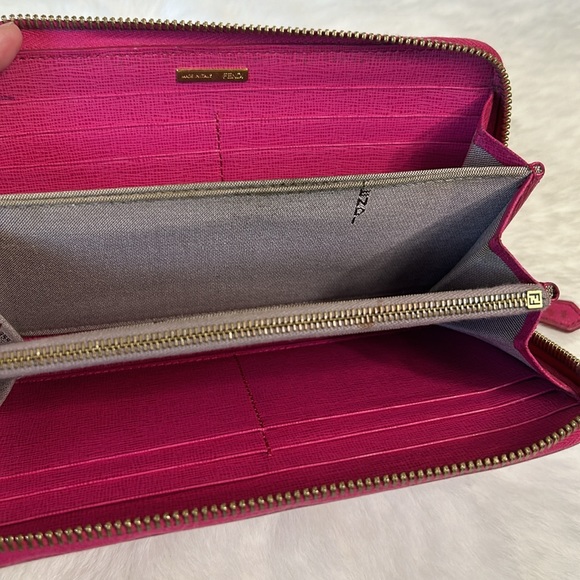 Fendi Pink Leather Crayons long zippy wallet - Picture 14 of 17